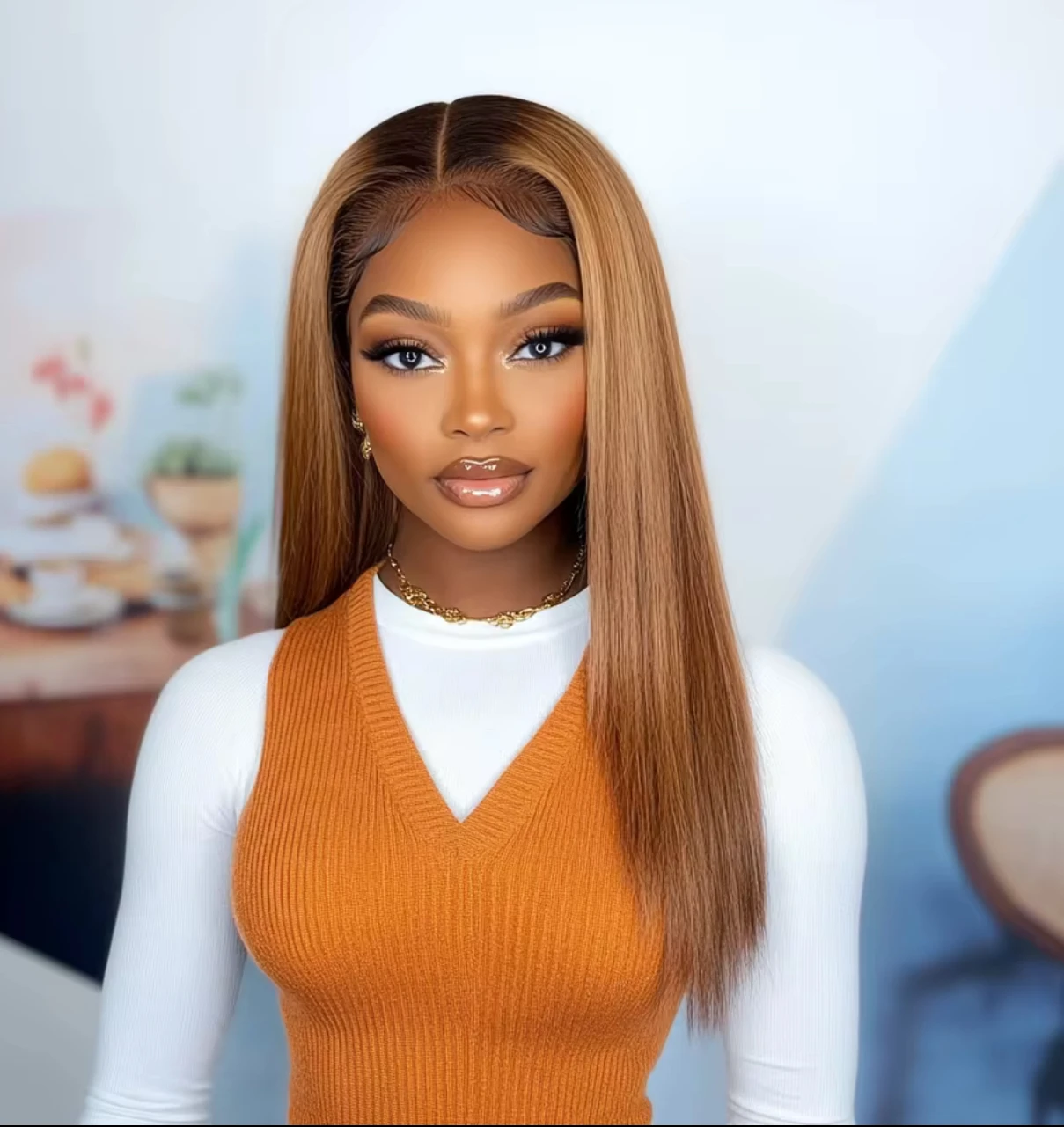 Brazilian 13x4 Ombre Straight Frontal Wig