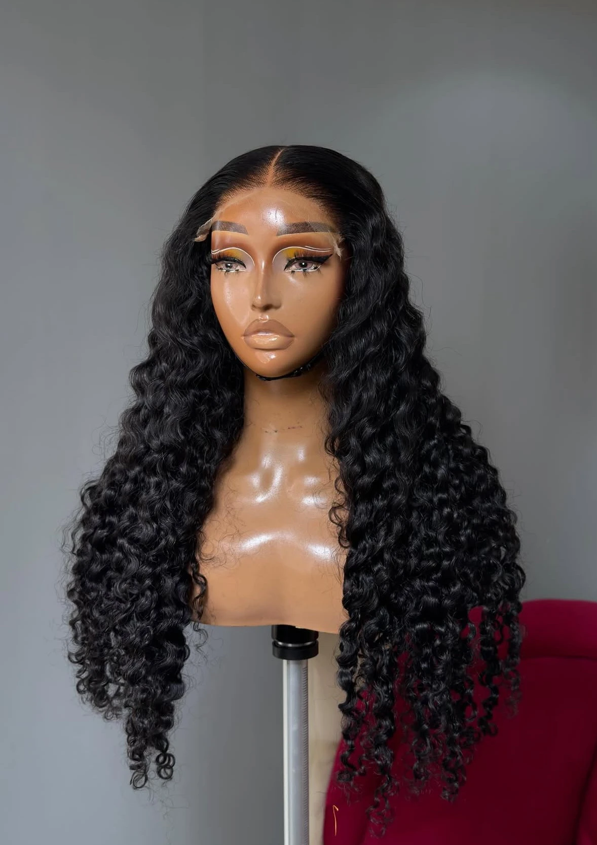 Black 28 Inch Curly HD Closure Unit 100% Vietnamese Human Hair
