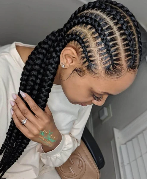 Cornrows with Attachment